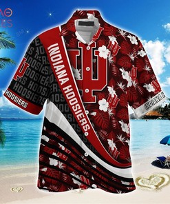 NCAA Indiana Hoosiers Crimson Black Hawaiian Shirt