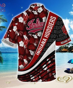 NCAA Indiana Hoosiers Crimson Black Hawaiian Shirt