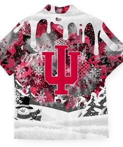NCAA Indiana Hoosiers Snoopy Ugly Christmas Hawaiian Shirt
