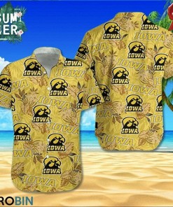 NCAA Iowa Hawkeyes Gold Hawaiian Shirt
