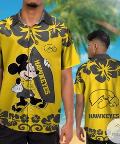 NCAA Iowa Hawkeyes Mickey Mouse Hawaiian Shirt