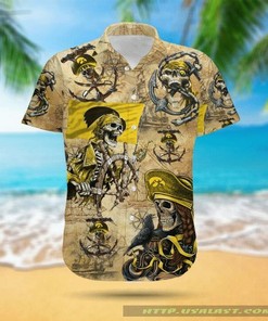 NCAA Iowa Hawkeyes Skull Hawaiian Shirt