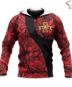 NCAA Iowa State Cyclones Cardinal Black 3D Hoodie All Over Printed