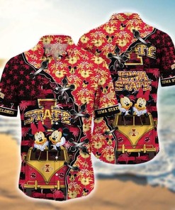 NCAA Iowa State Cyclones Mickey Mouse Aloha Hawaiian Shirt