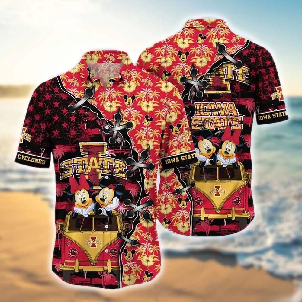 NCAA Iowa State Cyclones Mickey Mouse Aloha Hawaiian Shirt