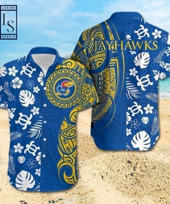 NCAA Kansas Jayhawks Samoan Print Hawaiian Shirt