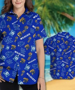 NCAA Kentucky Wildcats Blue Hawaiian Shirt