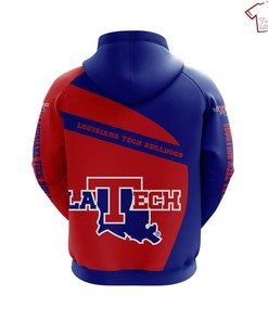 NCAA Louisiana Tech Bulldogs 3D Hoodie for Men Women