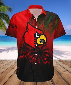 NCAA Louisville Cardinals Coconut Tree Hawaiian Shirt
