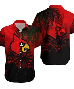 NCAA Louisville Cardinals Coconut Tree Hawaiian Shirt