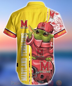 NCAA Maryland Terrapins Baby Yoda Aloha Shirt