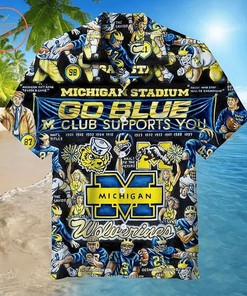 NCAA Michigan Wolverines Go Blue Club Hawaiian Shirt