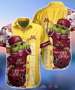 NCAA Minnesota Golden Gophers Baby Yoda Hawaiian Shirt