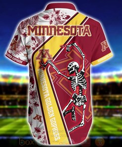 NCAA Minnesota Golden Gophers Skeleton Aloha Shirt