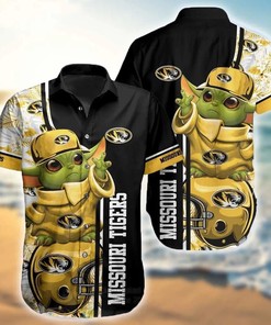 NCAA Missouri Tigers Baby Yoda Hawaiian Shirt Man