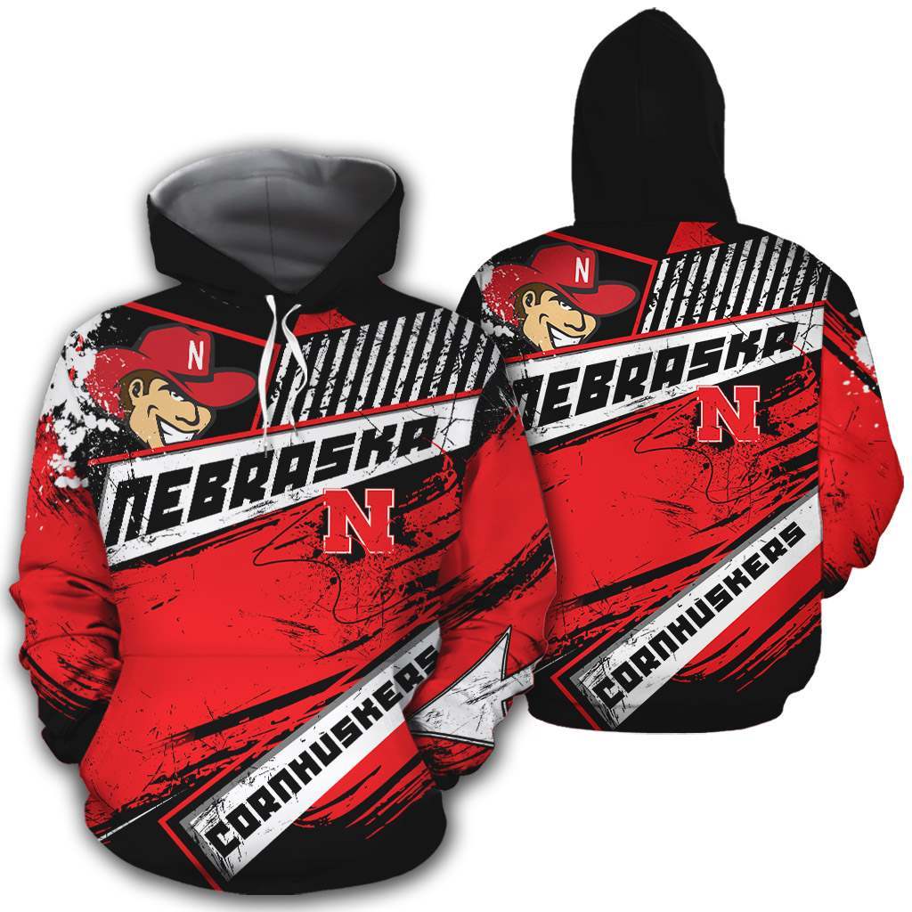 NCAA- Nebraska Cornhuskers 3D Hoodie Style 03