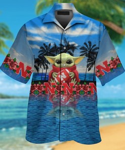 NCAA Nebraska Cornhuskers Baby Yoda Hawaiian Shirt