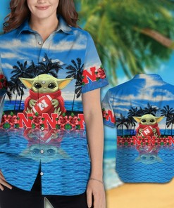 NCAA Nebraska Cornhuskers Baby Yoda Hawaiian Shirt