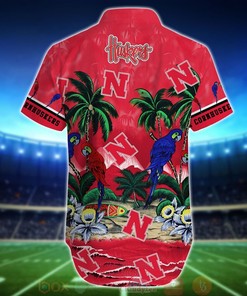 NCAA Nebraska Cornhuskers Tropical Sea And Parrots Aloha Shirt