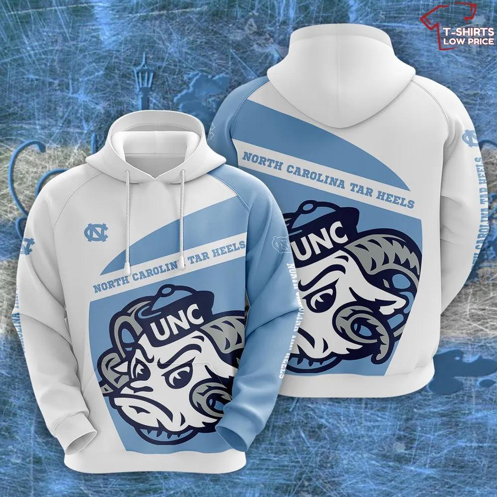 NCAA North Carolina Tar Heels 3D Hoodie for Men Women