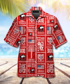 NCAA Northern Illinois Huskies Red Hawaiian Shirt