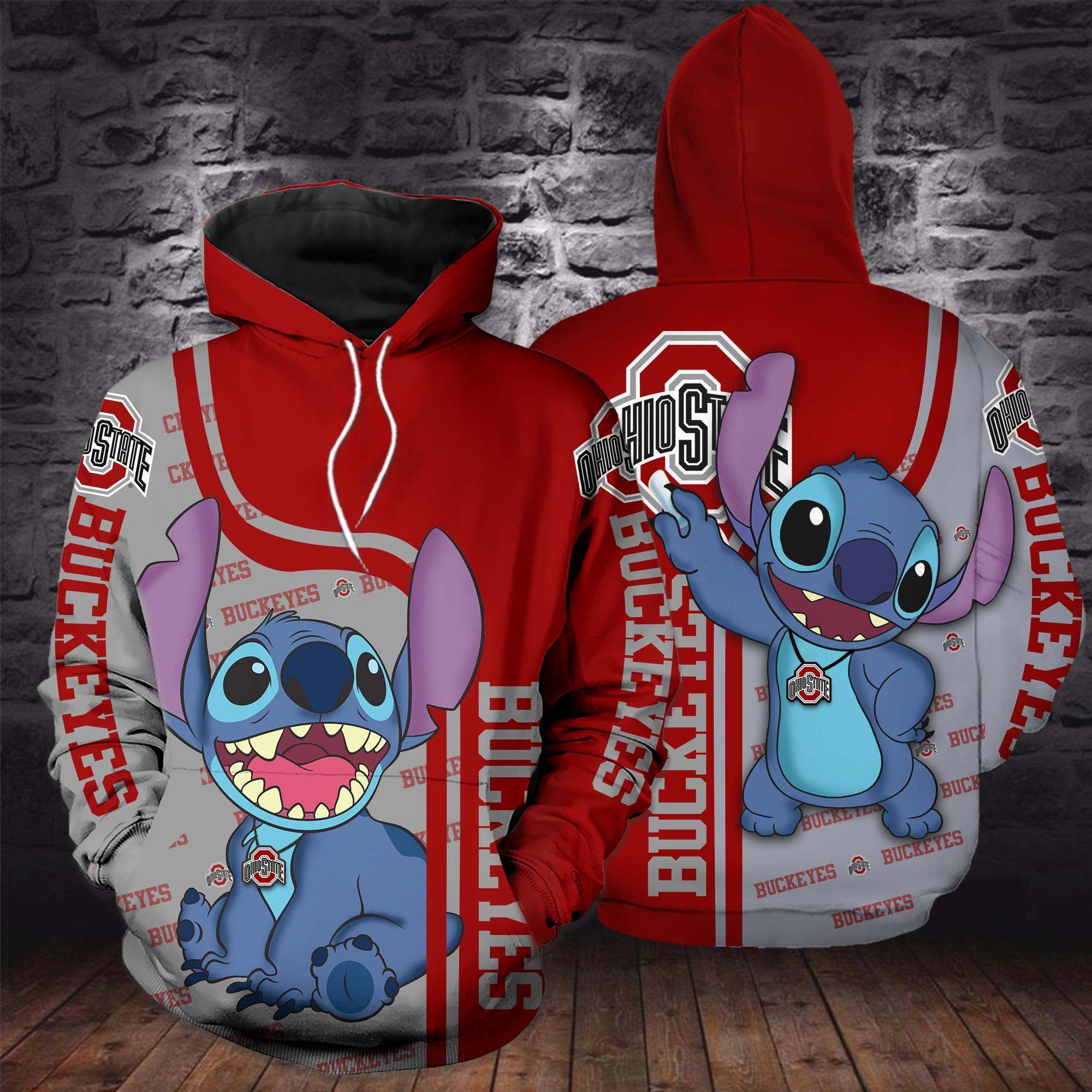 NCAA- Ohio State Buckeyes 3D Hoodie Style 15