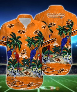 NCAA Oklahoma State Cowboys Parrot Hawaiian Shirt