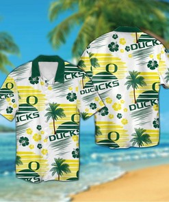 NCAA Oregon Ducks Green Yellow Hawaiian Shirt