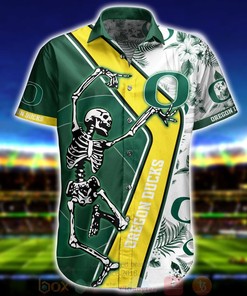 NCAA Oregon Ducks Skeleton Aloha Shirt