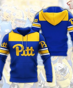 NCAA Pittsburgh Panthers Blue Gold 3D Hoodie