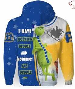 NCAA Pittsburgh Panthers The Grinch Christmas 3D Hoodie