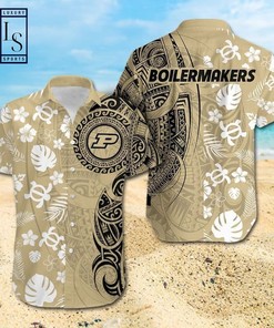 NCAA Purdue Boilermakers Samoan Print Hawaiian Shirt