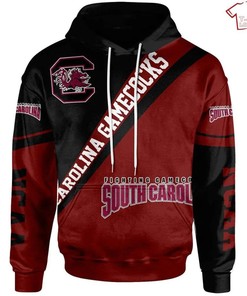 NCAA South Carolina Gamecocks Red Black 3D Hoodie All Over Printed