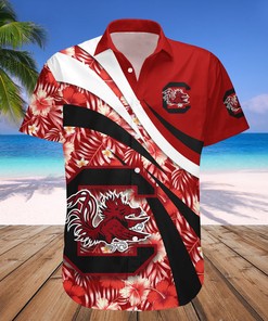NCAA South Carolina Gamecocks Red Black Hawaiian Shirt