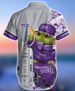 NCAA Tcu Horned Frogs Baby Yoda Aloha Shirt