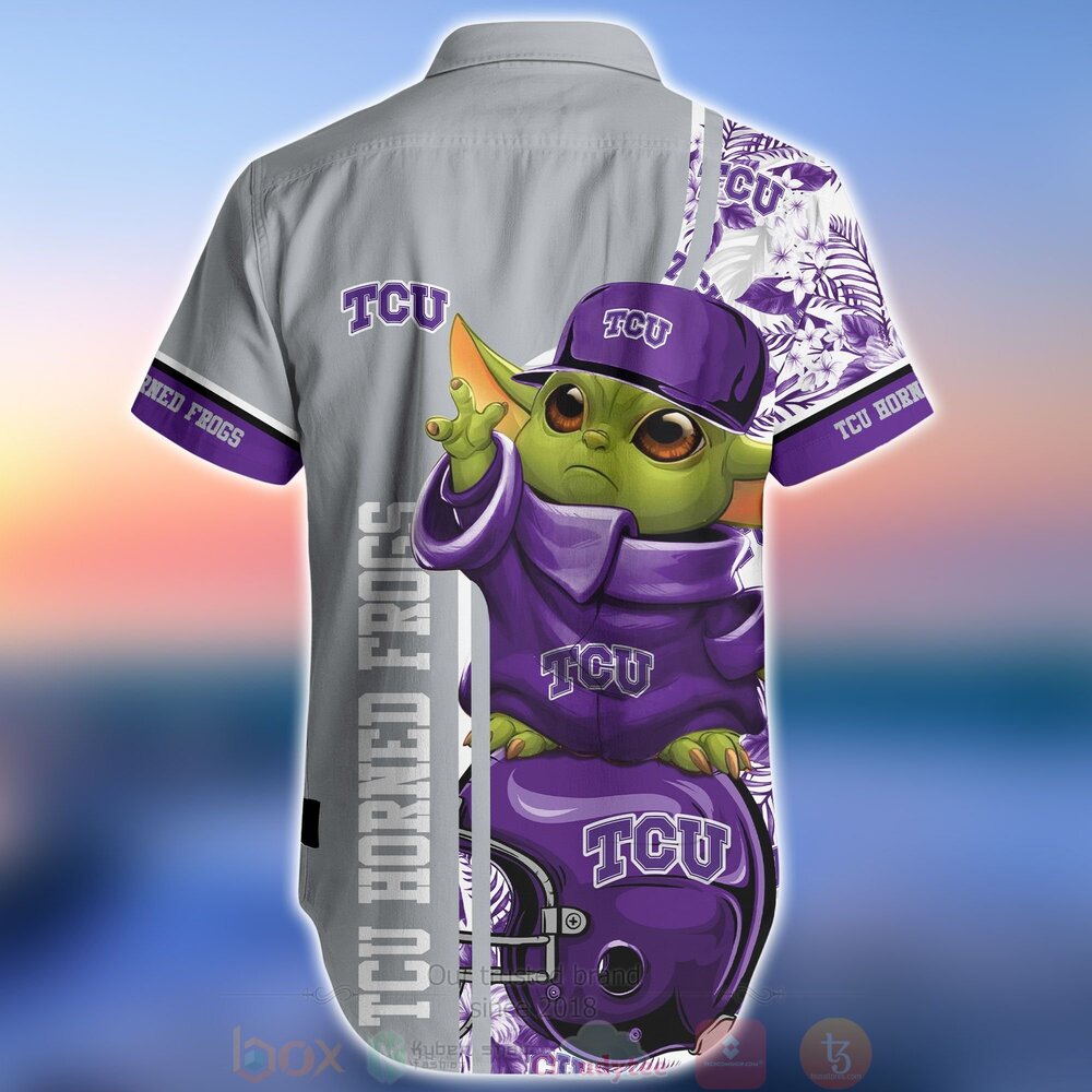 NCAA Tcu Horned Frogs Baby Yoda Aloha Shirt