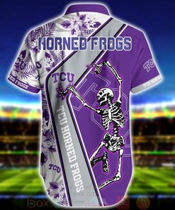 NCAA Tcu Horned Frogs Skeleton Aloha Shirt