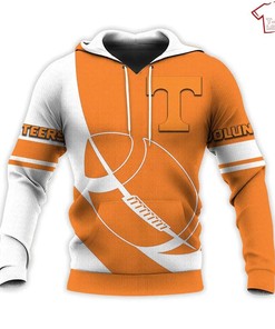 NCAA Tennessee Volunteers Orange White 3D Hoodie
