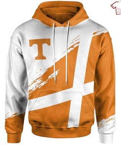NCAA Tennessee Volunteers Orange White 3D Hoodie for Men Women