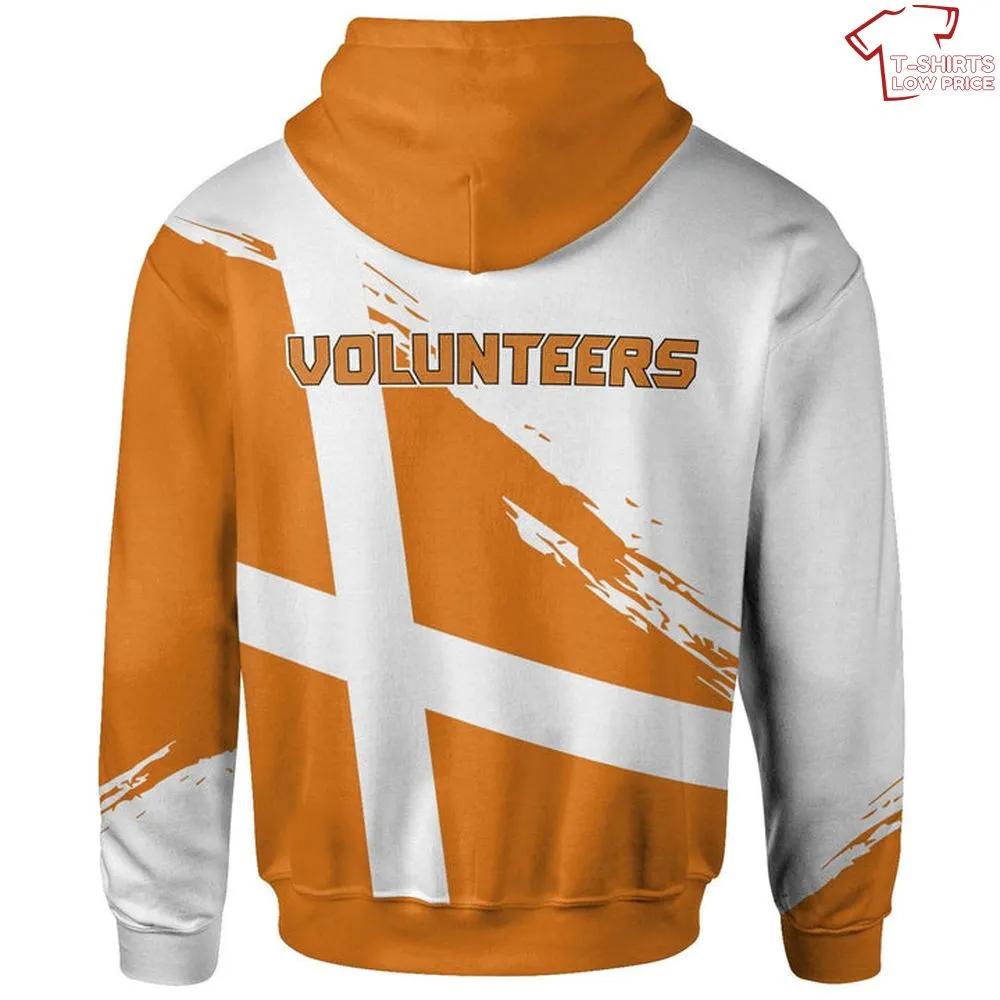 NCAA Tennessee Volunteers Orange White 3D Hoodie for Men Women