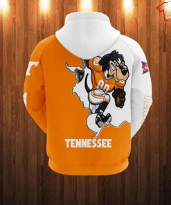 NCAA Tennessee Volunteers Orange White Mascot 3D Hoodie