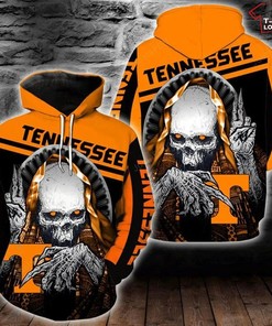 NCAA Tennessee Volunteers Skull 3D Hoodie