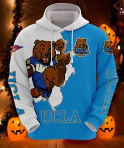 NCAA UCLA Bruins Blue White Mascot 3D Hoodie