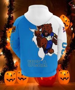 NCAA UCLA Bruins Blue White Mascot 3D Hoodie