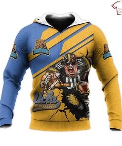 NCAA UCLA Bruins Gold Blue Mascot 3D Hoodie