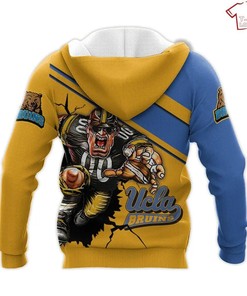 NCAA UCLA Bruins Gold Blue Mascot 3D Hoodie