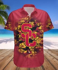 NCAA USC Trojans Custom Text Number Cardinal Hawaiian Shirt
