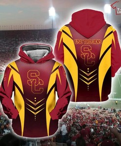 NCAA Usc Trojans Cardinal Gold 3D Hoodie V4