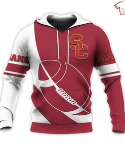 NCAA Usc Trojans Cardinal White 3D Hoodie