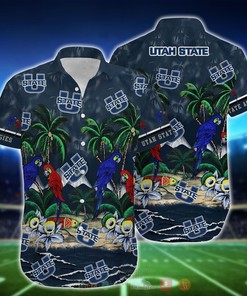 NCAA Utah State Aggies Parrot Hawaiian Shirt